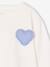 Meisjesshirt met lange mouwen en hart ecru+vanille - vertbaudet enfant 