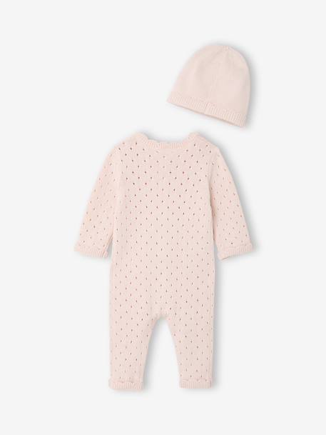 Set met boxpakje en muts voor babymeisjes lichtroze - vertbaudet enfant 