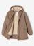 Parka garçon à capuche doublure sherpa kaki+noir+taupe+vert sauge - vertbaudet enfant 