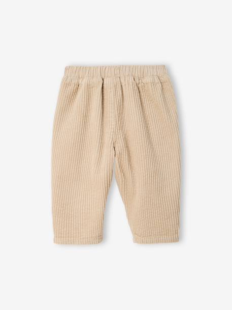 Babyjongensbroek van ribfluweel beige - vertbaudet enfant 