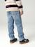Jean garçon droit à revers denim brut+stone - vertbaudet enfant 
