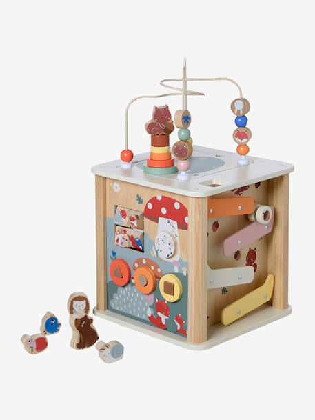 Grote activiteitenkubus met de 4 seizoenen van FSC®-hout hout+meerkleurig - vertbaudet enfant 