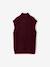 Pull camionneur sans manches fille bordeaux+gris chiné - vertbaudet enfant 