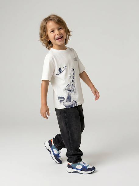 T-shirt manches courtes garçon écru - vertbaudet enfant 