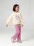 Ensemble fille sweat et pantalon anthracite+écru - vertbaudet enfant 