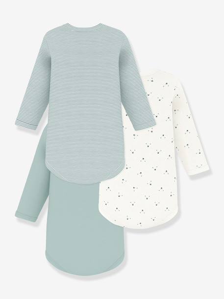 Set van 3 babyrompers lichtgroen - vertbaudet enfant 
