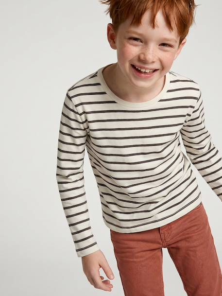 Lot de 3 T-shirts garçon manches longues anthracite - vertbaudet enfant 