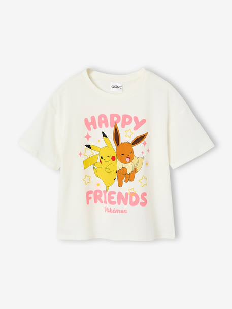 T-shirt Pokémon ™ fille manches courtes écru - vertbaudet enfant 