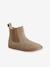 Boots fille cuir zippées beige+bronze+camel+marine+marron+vert+vieux rose - vertbaudet enfant 