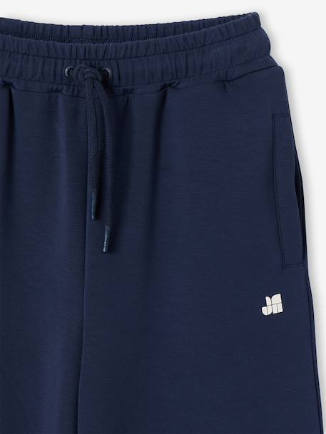 Wijde sportbroek meisjes antraciet - vertbaudet enfant 