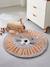 Tapis rond lavable Lion GRIS / ORANGE - vertbaudet enfant 