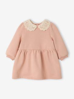 -Robe bébé en molleton avec col en crochet