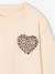 Meisjesshirt met lange mouwen en hart ecru+vanille - vertbaudet enfant 