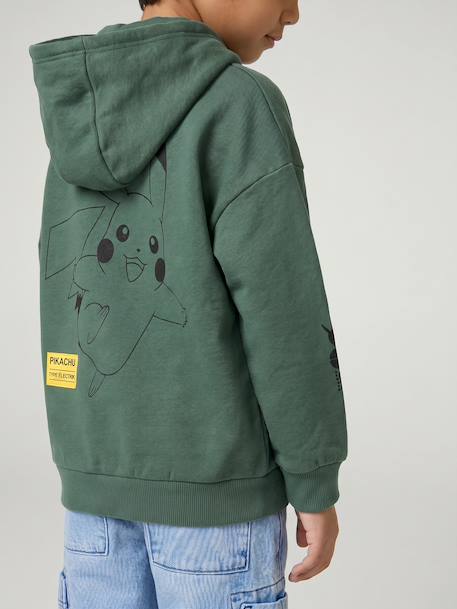 Pikachu hoodie voor jongens groen - vertbaudet enfant 