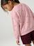 Sweat fille manches longues écru+rose pâle - vertbaudet enfant 