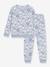 Pyjama met sneeuwpoppenprint lichtblauw - vertbaudet enfant 