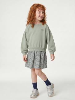 -Robe bi-matière fille