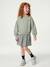 Robe bi-matière fille anthracite+écru+mauve+vert sauge - vertbaudet enfant 