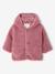 Sherpa jas voor baby's met 'luipaard' printvoering beige+oudroze - vertbaudet enfant 