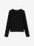 Set van 2 cropped shirts met lange mouwen chocoladebruin+zwart - vertbaudet enfant 