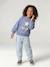 Jean barrel fille bleu moyen+denim bleached - vertbaudet enfant 
