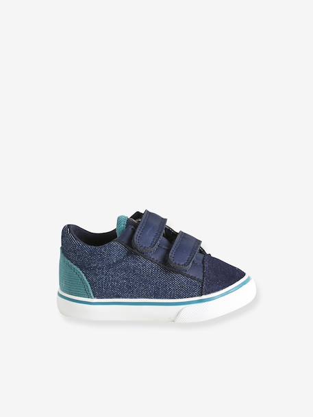 Baby sneakers met klittenband blauw - vertbaudet enfant 