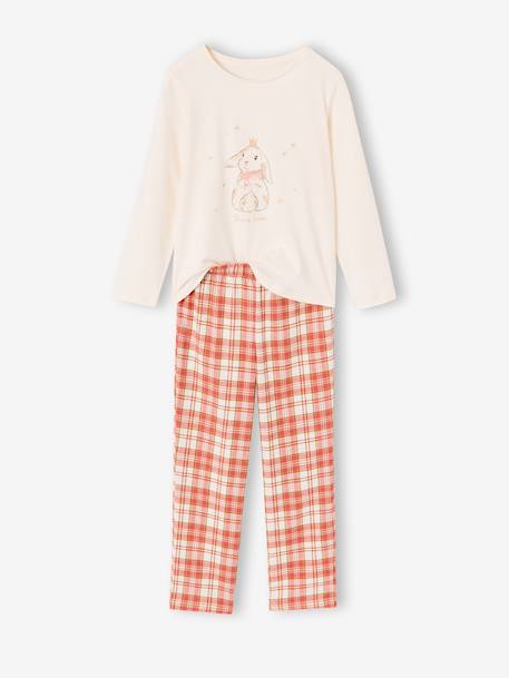 Meisjespyjama met broek beige - vertbaudet enfant 
