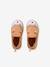 Chaussons zippés bébé en toile beige+blanc imprimé+rose pâle+vanille - vertbaudet enfant 
