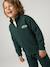 Sweat zippé garçon col camionneur marine+rouge+vert sapin - vertbaudet enfant 