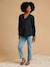 Blouse grossesse et allaitement en broderie anglaise noir+olive - vertbaudet enfant 