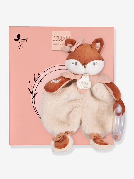 Doudou hochet Mina renard marron - vertbaudet enfant 