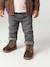 Basics denim jeans voor baby's met elastische tailleband en zakken denimgrijs+ongewassen denim - vertbaudet enfant 