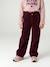 Pantalon fille large velours côtelé style paperbag bordeaux+camel+marine+mauve+olive - vertbaudet enfant 