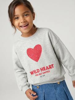 -Sweat fille col rond manches longues