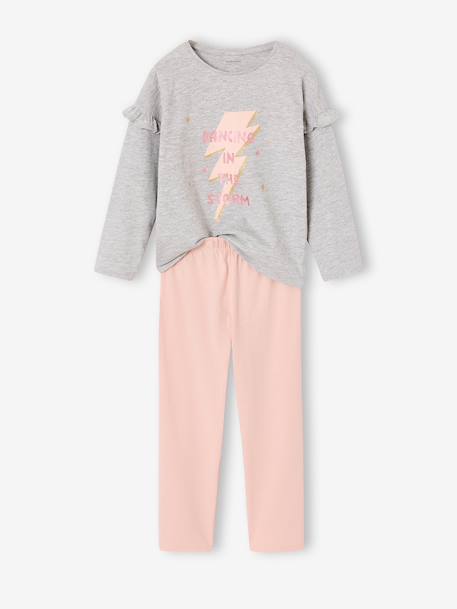 Set van 2 meisjespyjama's roze (poederkleur) - vertbaudet enfant 
