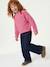 Pull fille manches longues col rond écru+marine+rose - vertbaudet enfant 