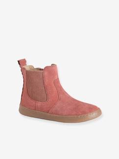 -Boots fille cuir zippées