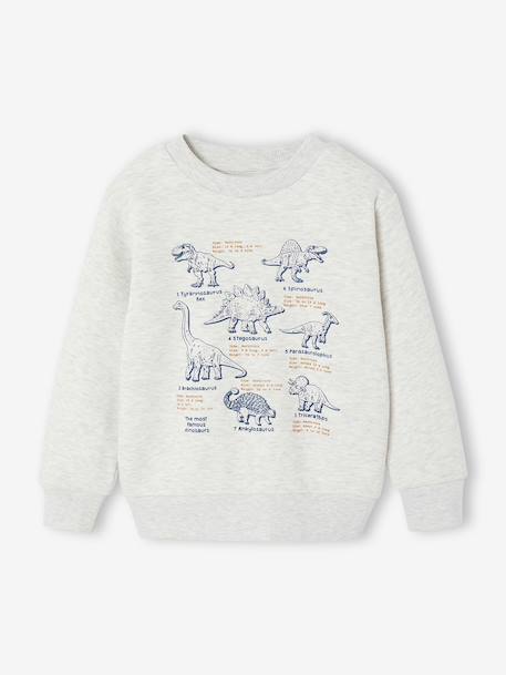 Jongenssweater met print voorop gemêleerd rood+gemêleerd wit+nachtblauw - vertbaudet enfant 