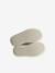Chaussons zippés bébé en toile beige+blanc imprimé+rose pâle+vanille - vertbaudet enfant 