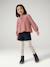 Short van velours met hartvormige zakken voor meisjes, gemakkelijk aan te trekken. kaki+marineblauw+oudroze+rozen - vertbaudet enfant 