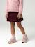 Jupe short fille plissée beige+bordeaux+vert anglais - vertbaudet enfant 
