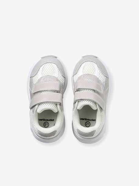 Chaussures premiers pas bébé à scratch gris - vertbaudet enfant 