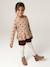 Meisjesblouse met lange mouwen rozenhout+taupe - vertbaudet enfant 