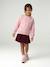 Sweat fille manches longues écru+rose pâle - vertbaudet enfant 