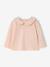 Baby T-shirt met lange mouwen en claudinekraag blauwgroen+lichtbeige+lichtroze - vertbaudet enfant 
