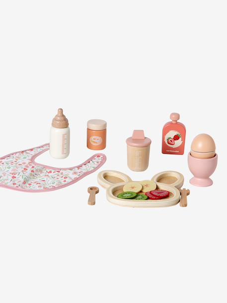 FSC® houten eetset voor babypop rozen - vertbaudet enfant 