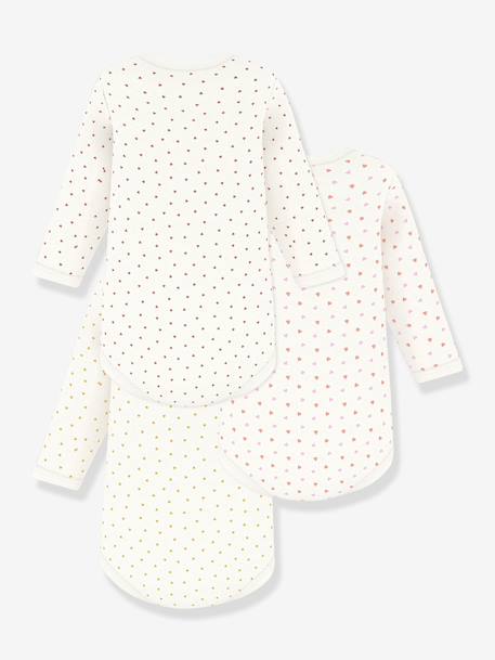 Set van 3 rompers met lange mouwen wit - vertbaudet enfant 