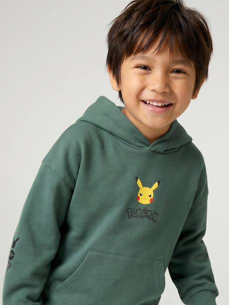 Pikachu hoodie voor jongens groen - vertbaudet enfant 