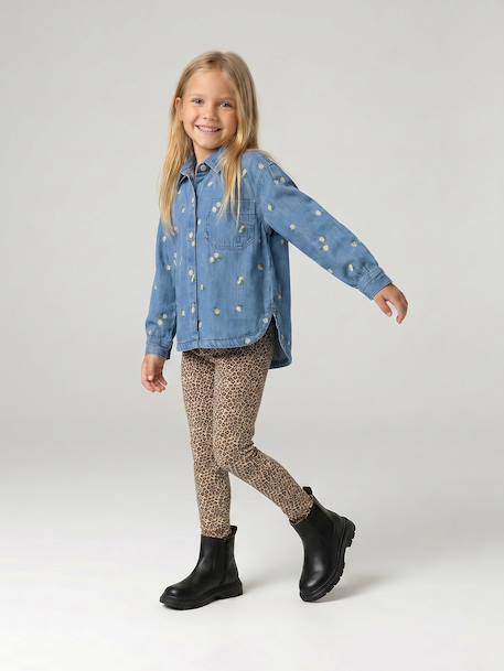 Lot de 3 leggings fille encre+vanille - vertbaudet enfant 