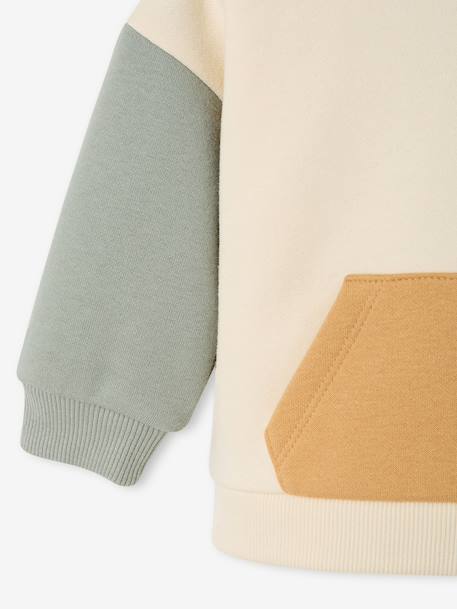 Sweat à capuche bébé personnalisable vert sauge - vertbaudet enfant 
